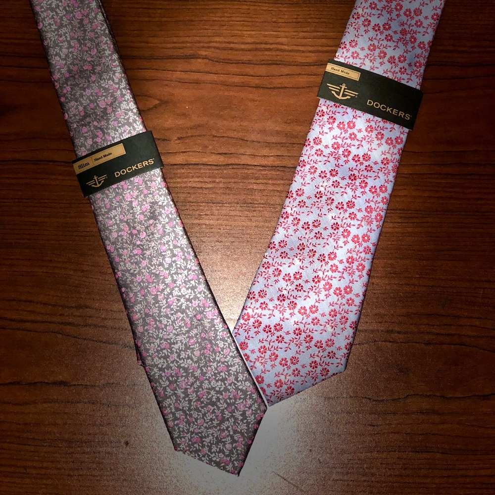 Handmade Slim Dockers Floral Tie